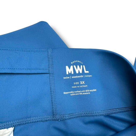 Madewell MWL Women 3X Plus Form Active Leggings Hematite Blue High Rise Cropped - Picture 6 of 9